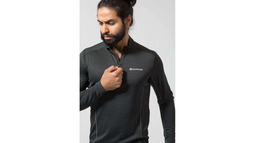Montane Dart Zip-Neck - Mens, Black, Small, MDAZNBLAB08