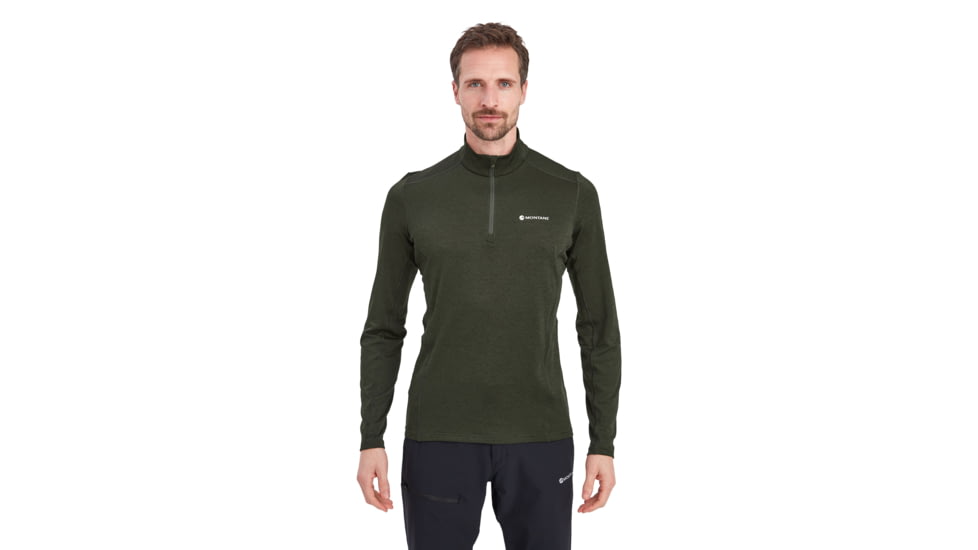 Montane Dart Zip Neck - Mens, Oak Green, Large, MDRZNOAKN15