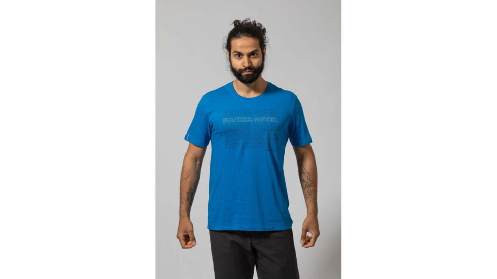 Montane Further Faster T-Shirt - Mens, Electric Blue, Large, MFUFTELEN09