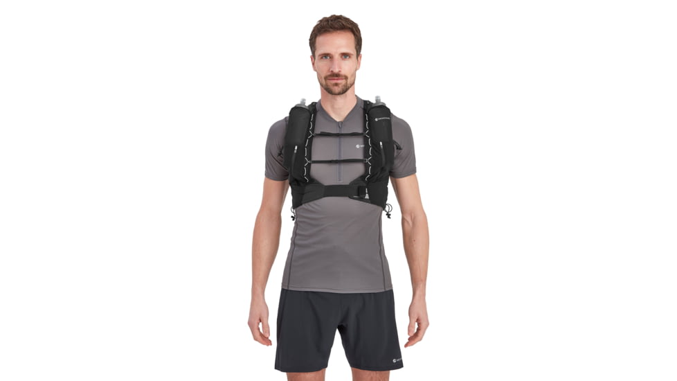 Montane Gecko VP 12 + Vests, Black, Medium, PGP12BLAM15