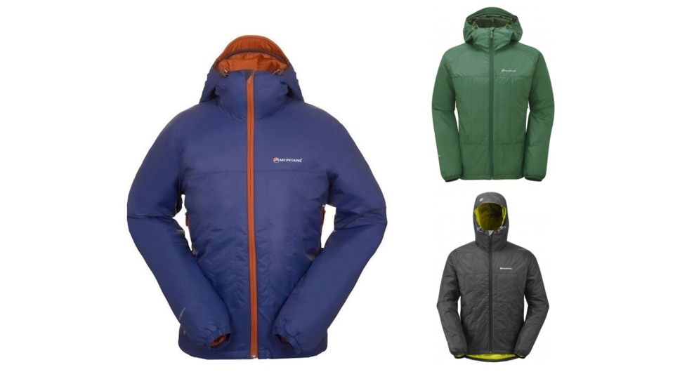 Montane Prism Jacket - Mens, Antarctic Blue, Arbor Green, Black/Kiwi