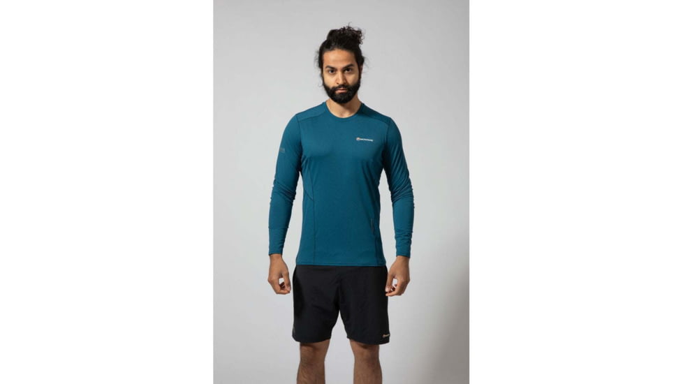 Montane Sabre Long Sleeve T-Shirt - Mens, Narwhal Blue, Extra Small, MSBLSNARA09