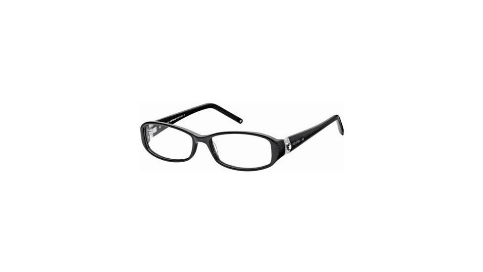 Montblanc MB0343 Eyeglass Frames - Shiny Black Frame Color
