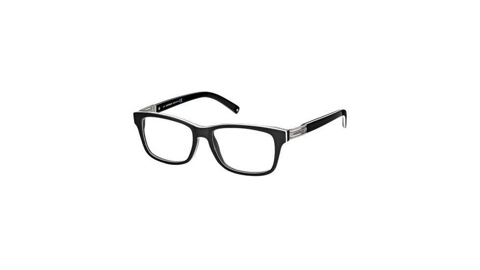 Montblanc MB0383 Eyeglass Frames - Shiny Black Frame Color