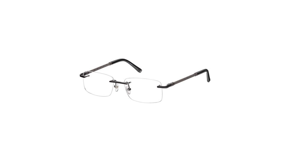 Montblanc MB0391 Eyeglass Frames - Shiny Black Frame Color