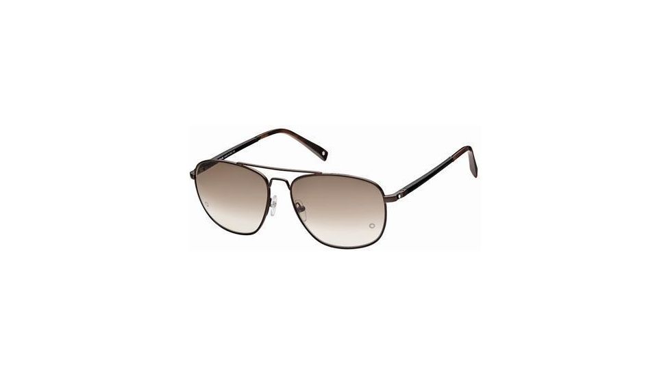 Montblanc MB326S Sunglasses - Shiny Dark Brown Frame Color