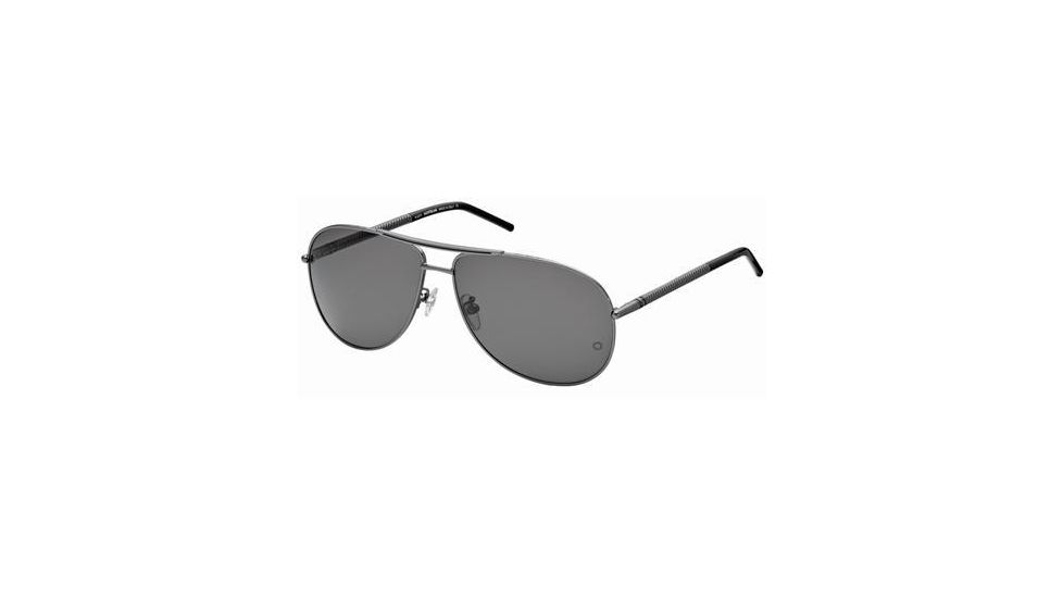 Montblanc MB361S Sunglasses - Shiny Dark Ruthenium Frame Color, Smoke Lens Color