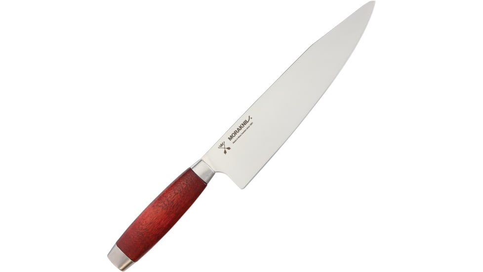 Morakniv Classic 1891 Chefs Red Kitchen Knives, 13 1/2in Overall, 9in SS Blade, Red Wood Handle, Red, M-12309