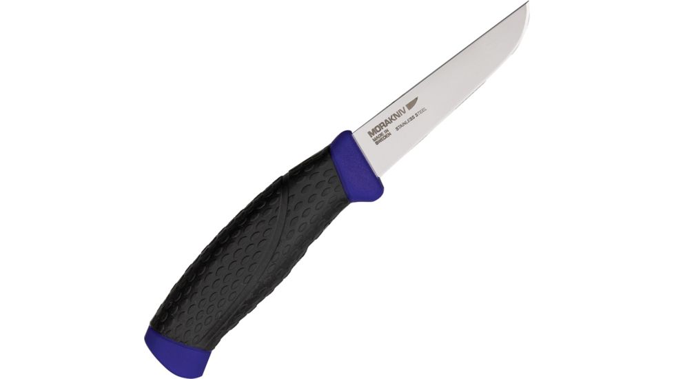 Mora Craftline Flex Knife Fixed Blade Knife, 3.375in, Black, Rubber Handle FT10890