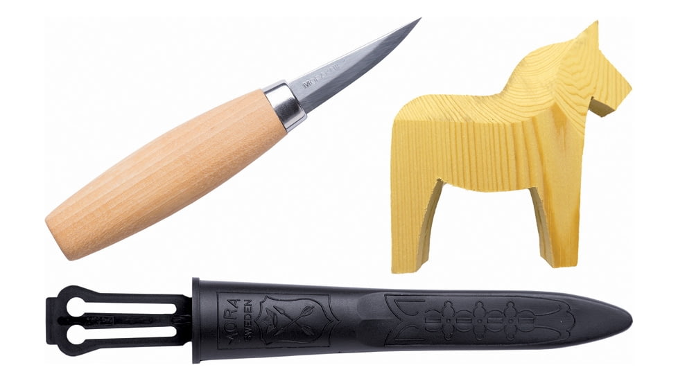 Morakniv Dalahorse Woodcarving Kit Knife, No, 120, 6.75in Overall Wood Carving Knife With 2.25in Laminate Vg-2 SS Blade And Birch Wood, M-12670