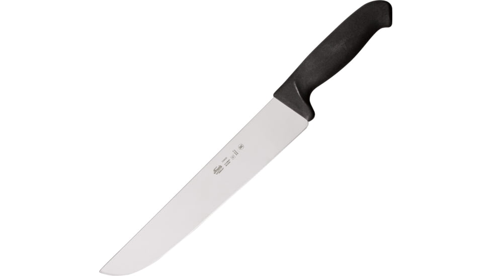 Morakniv Wide Butcher Knife 7250UG Kitchen Knives, 15 3/8in Overall, 9 3/4in High Carbon SS Blade, Black Contoured Propylene Handles, M-11184
