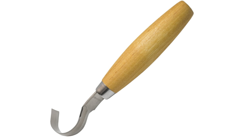 Morakniv Woodcarving Hook 162S Knife, 6.25in Overall, 2.25in SS Blade, Brown Wood Handle, U-Shaped Double Edge Blade, M-12817