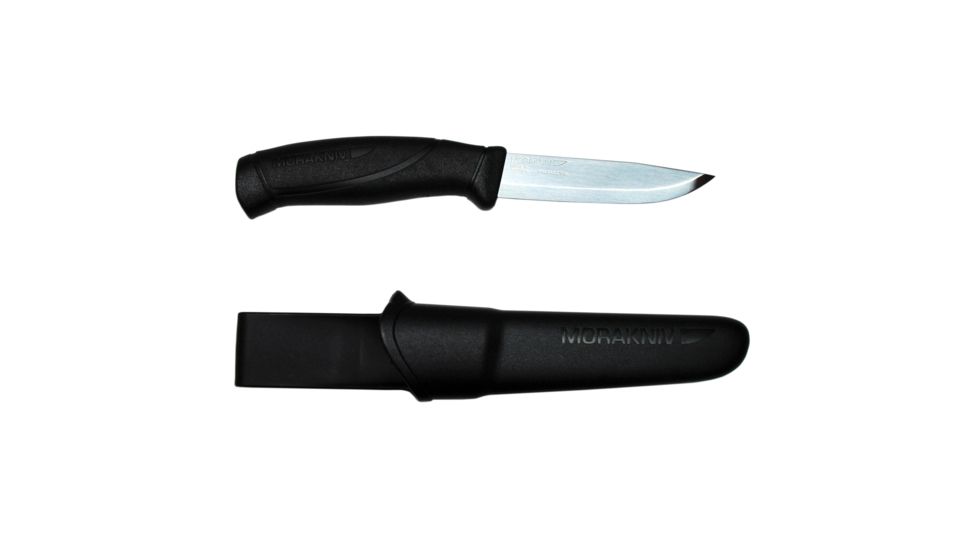 Morakniv 4.1 Inch Stainless Steel Blade Companion Fixed Blade Knives, Black, 4.1, IRM-12092