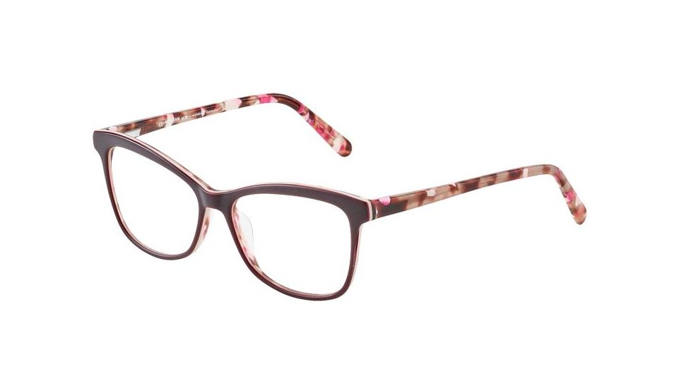 Morgan 201134 Progressive Prescription Eyeglasses, Dark Red On Pink/Brown Confetti Frame, 201134-4436PR