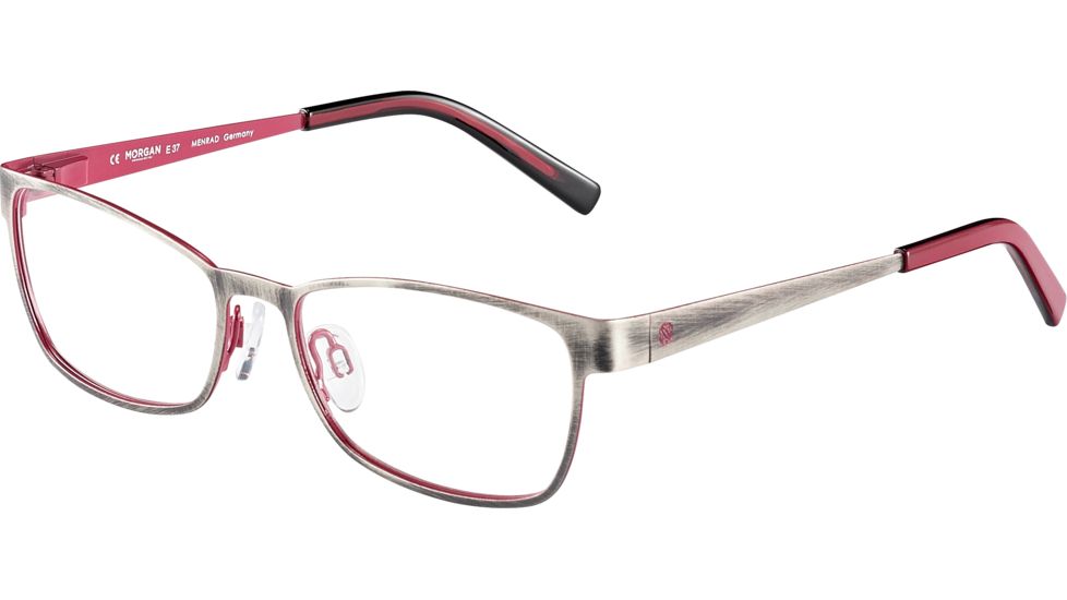 Morgan 203157 Single Vision Prescription Eyeglasses, Black Purple Frame, 203157-540SV