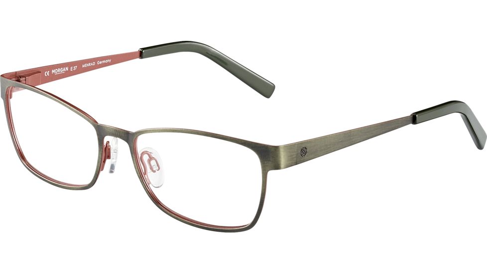 Morgan 203157 Single Vision Prescription Eyeglasses, Green Red Frame, 203157-538SV