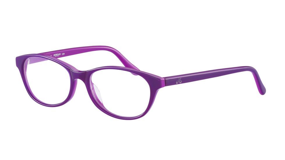 Morgan 201053 Single Vision Prescription Eyeglasses - Violet Frame and Clear Lens 201053-6482SV