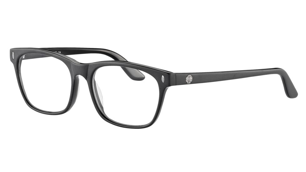 Morgan 201054 Single Vision Prescription Eyeglasses - Black Frame and Clear Lens 201054-8840SV