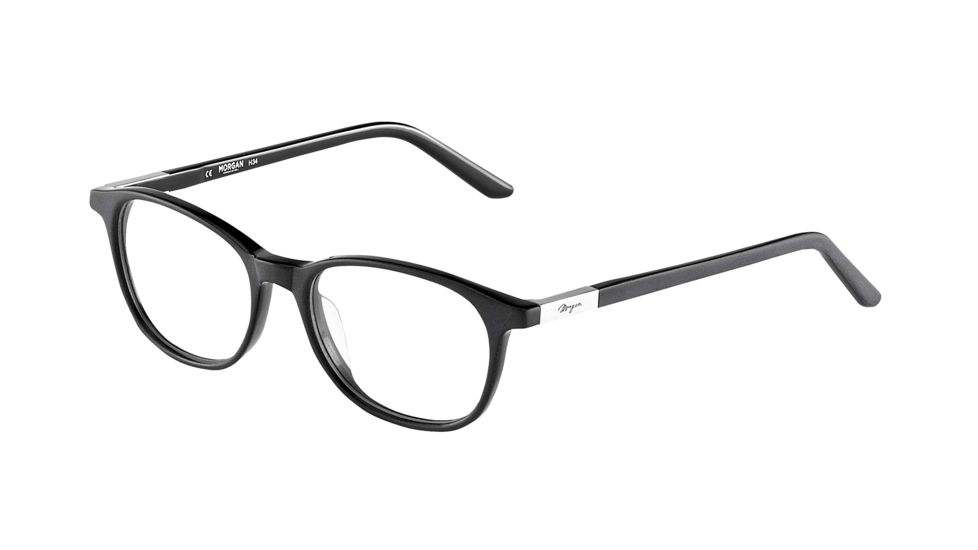 Morgan 201060 Single Vision Prescription Eyeglasses - Black Frame and Clear Lens 201060-8840SV