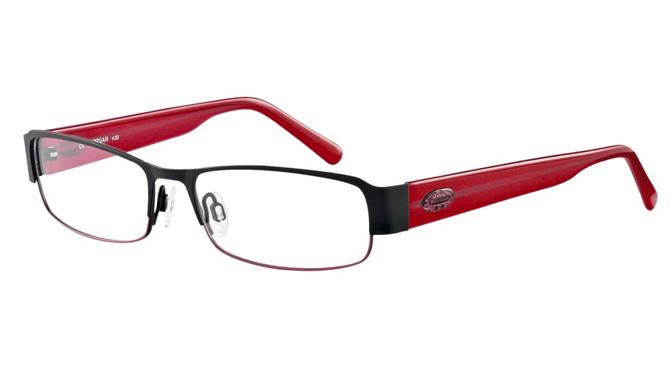 Morgan 203115 Single Vision Prescription Eyeglasses - Black Frame and Clear Lens 203115-407SV