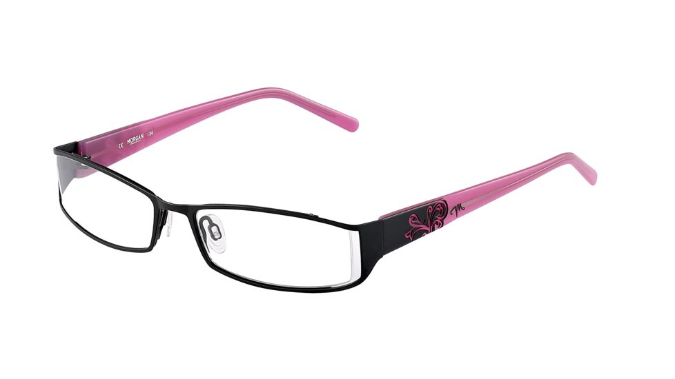 Morgan 203117 Single Vision Prescription Eyeglasses - Black Frame and Clear Lens 203117-610SV