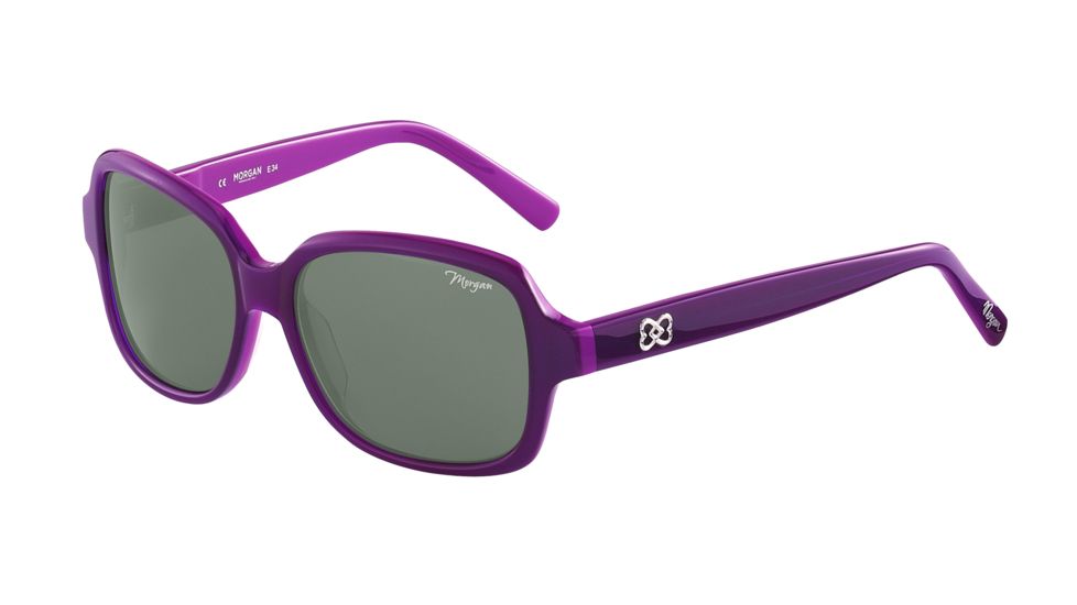 Morgan No. 207146 Sunglasses - Violet Frame and Grey Green Lens 207146-6482