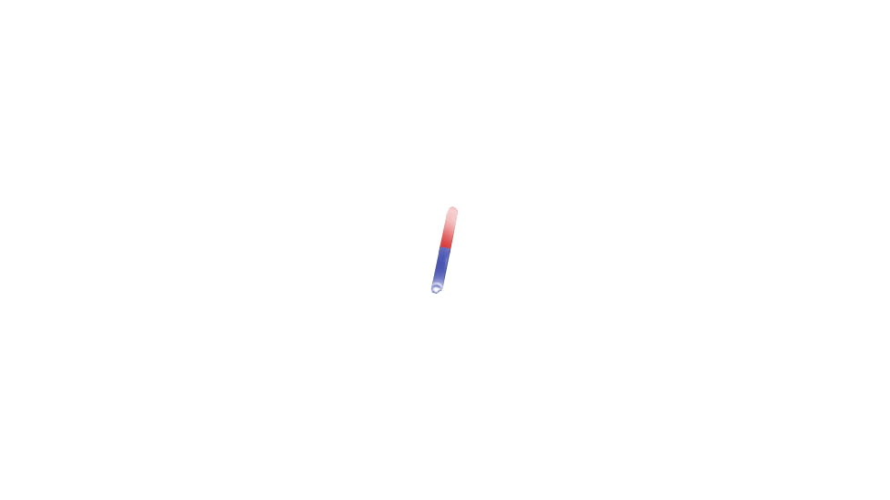 Morovision MK8 6in Glow Wand, Dual Blue/Red MVB-907511-DBR