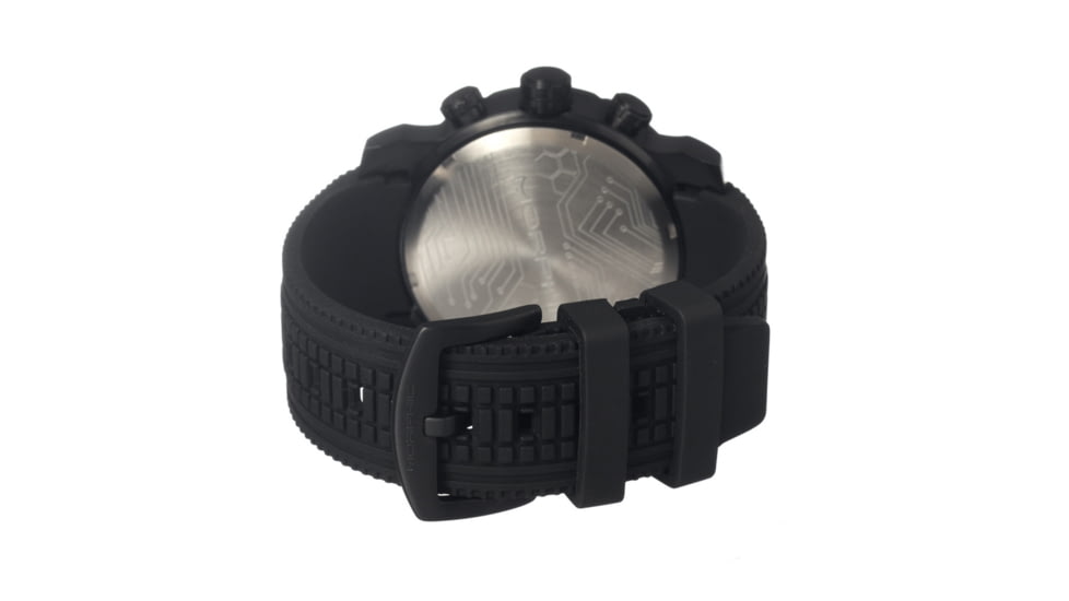 Morphic M26 Series Watch,Black Silicone Band,Red Hand,Black Bezel,Black Analog Dial,Strap Buckle MPH2605