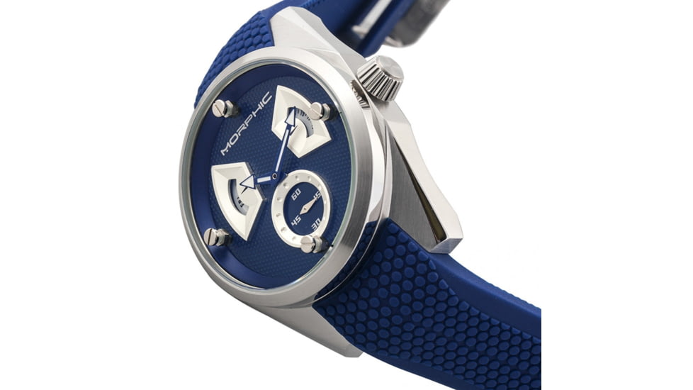 Morphic M34 Series Watch w/ Day/Date - Mens, Silver/Blue, One Size, MPH3409