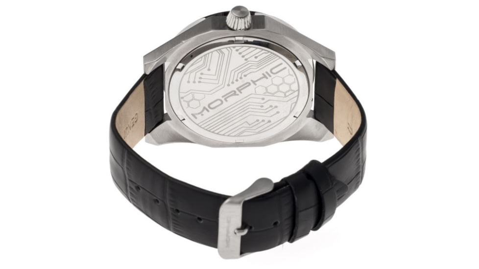 Morphic M42 Series Men's Watches, Silver Case, Black Dial MPH4202