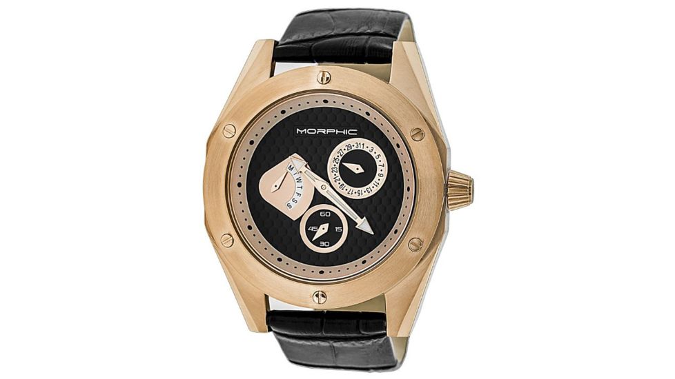 Morphic M46 Series Men's Watches, Rose Gold Case, Black Dial MPH4607