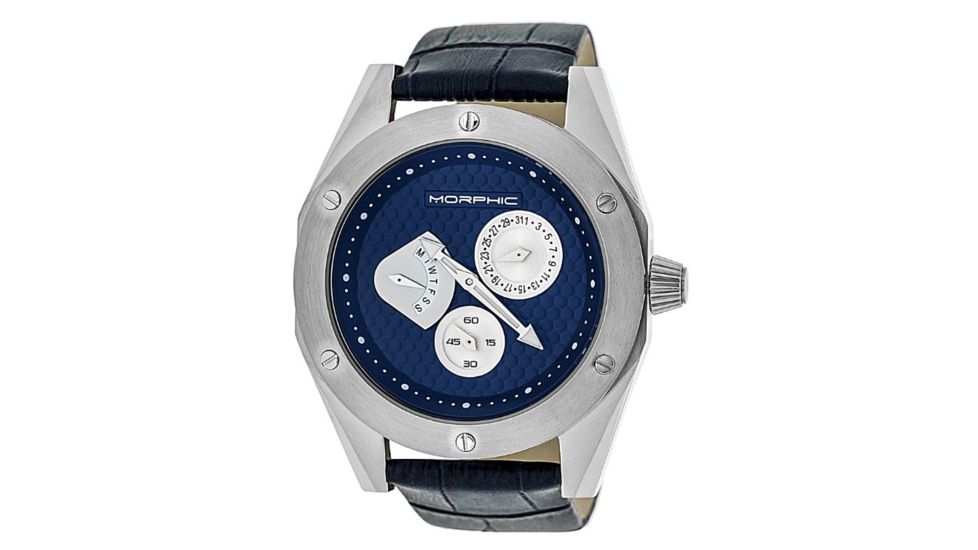 Morphic M46 Series Men's Watches, Silver Case, Navy Dial MPH4603