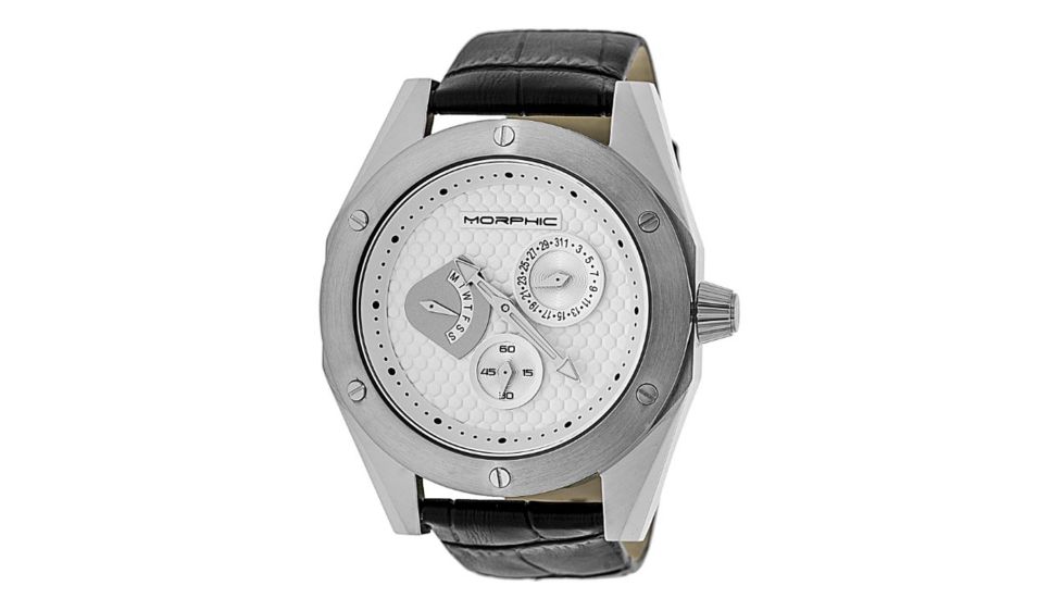 Morphic M46 Series Men's Watches, Silver Case, Silver Dial MPH4601