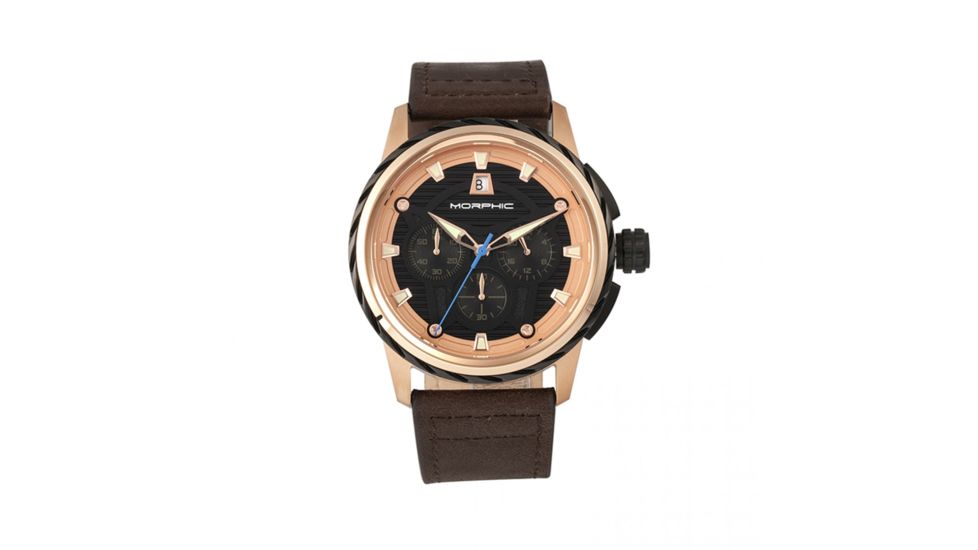 Morphic M61 Series Mens Watch, Black / Dark Brown MPH6105