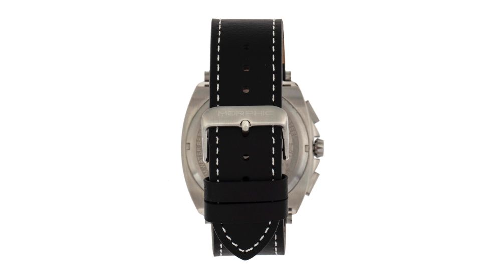 Morphic M79 Series Chronograph Leather-Band Watch, Silver/White, One Size, MPH7904