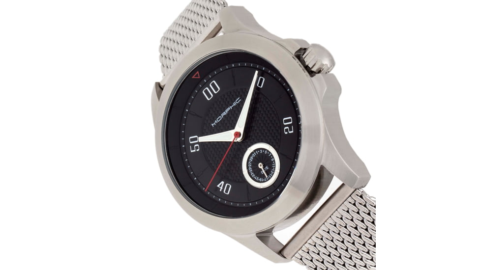 Morphic M80 Series Bracelet Watch w/Date, Silver/Black, One Size, MPH8002