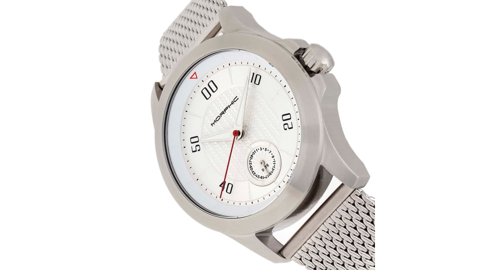 Morphic M80 Series Bracelet Watch w/Date, Silver/White, One Size, MPH8001