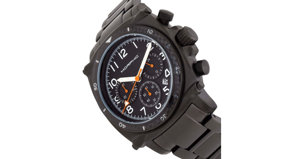 Morphic M83 Series Chronograph Bracelet Watch w/ Date, Black, One Size, MPH8303