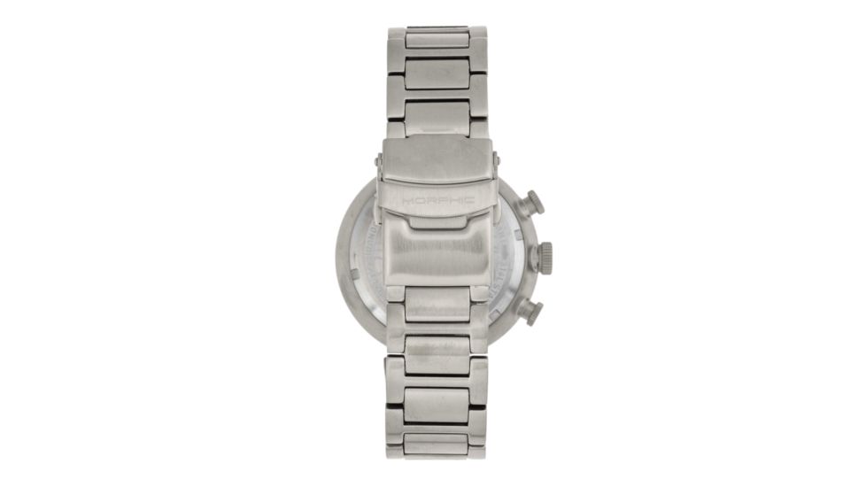 Morphic M87 Series Chronograph Bracelet Watch w/Date, Silver/Black, One Size, MPH8702