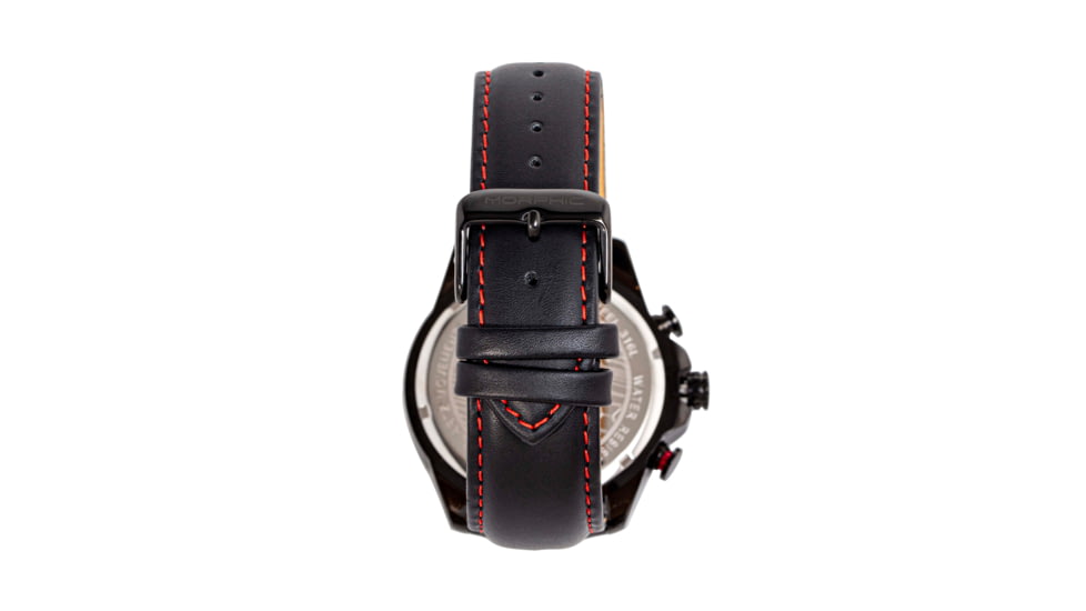 Morphic M88 Series Chronograph Leather-Band Watch w/Date, Black, One Size, MPH8806