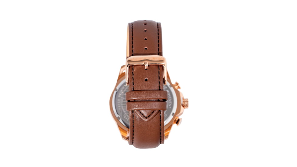 Morphic M88 Series Chronograph Leather-Band Watch w/Date, Brown/Rose Gold, One Size, MPH8803