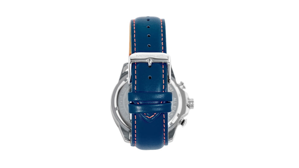 Morphic M88 Series Chronograph Leather-Band Watch w/Date, Navy/Blue, One Size, MPH8802