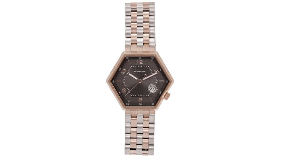 Morphic M96 Series Bracelet Watch w/Date - Mens, Gunmetal/Rose Gold, One Size, MPH9603