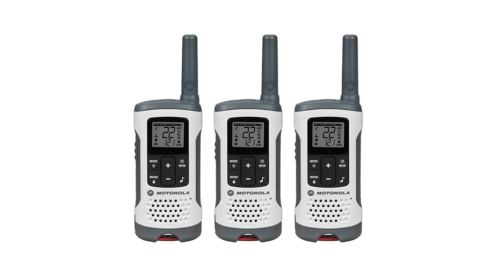 Motorola T260 Rechargeable 2 Way Radio, Pack of 3, White, T260TP