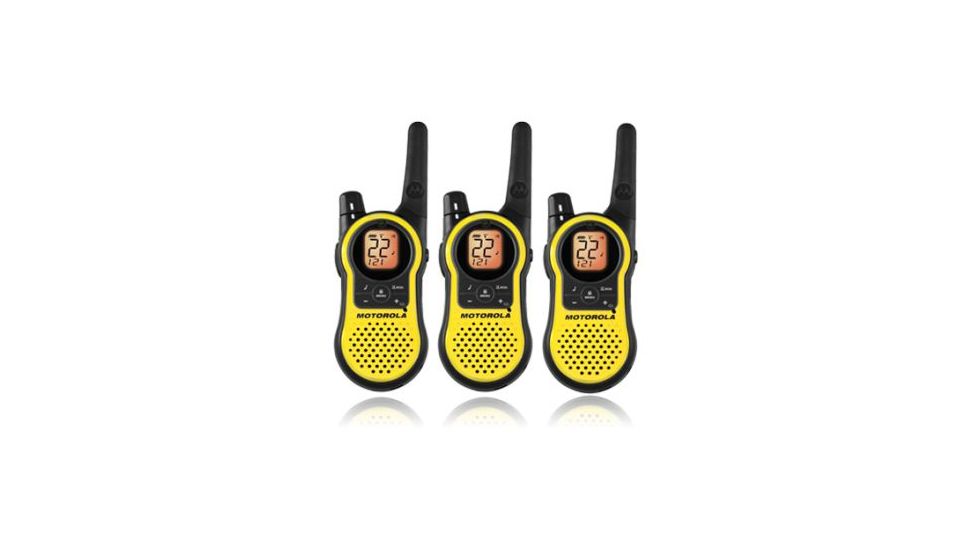 Motorola Talkabout 23 Mile Two Way Radio Yellow Triple Pack Mh230tpr