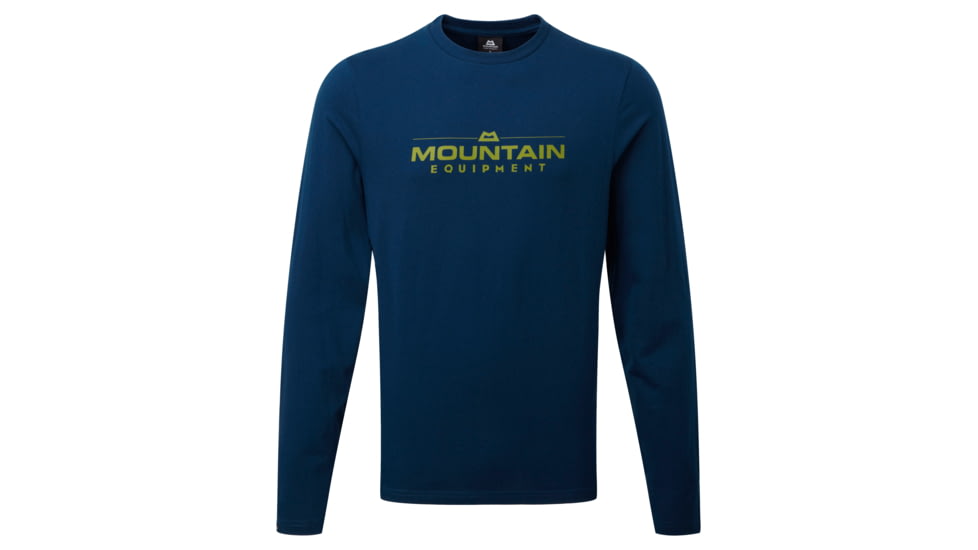 Mountain Equipment Logo Long Sleeve Tee - Men's, Marine, Small ME-002296-01201-S