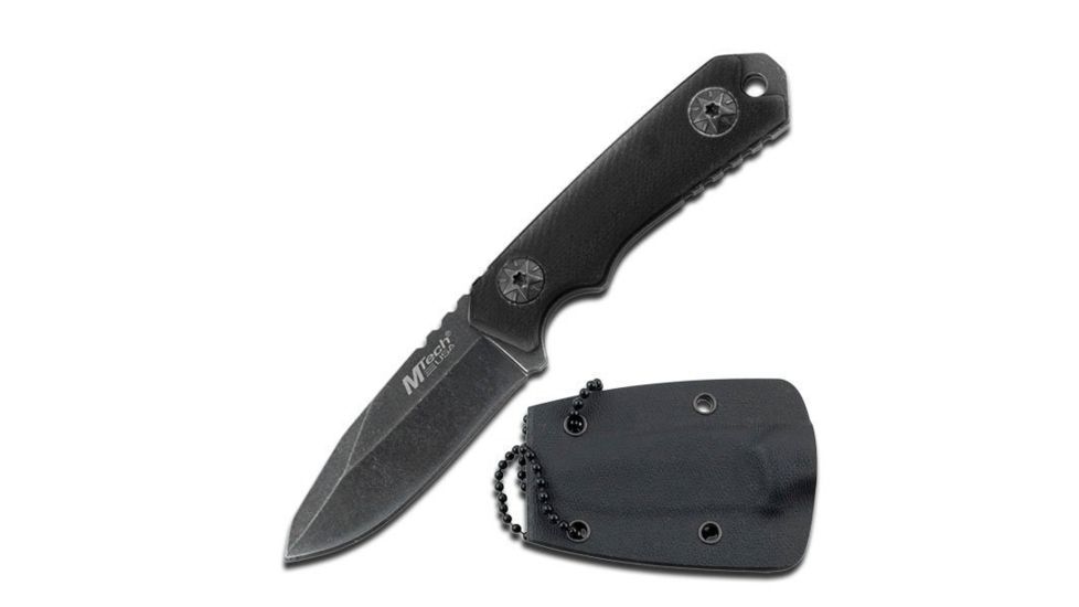 Mtech Fixed Blade, 4.75in, Stainless Steel Blade, Black G10 Handle MT-20-30BK