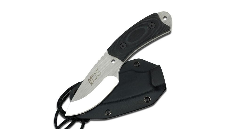 Mtech Fixed Blade, 7in, Stainless Steel Blade, Blk Micarta  Handle MX-8035