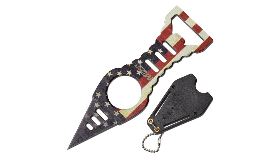 Mtech Fixed Neck Knive, 1.35in Blade, 3CR13 Steel Blade Knive, US Flag, MT-20-27F