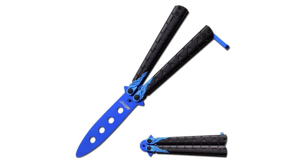 Mtech Folding Blade, 3.75in, Stainless Steel Blade, Two Tone Anodized Aluminum Handle MT-872BL